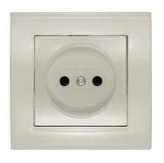 Розетка 1-м СП Бриллиант 16А IP20 без заземл. защ. шторки сл. кость UNIVersal 7948813 7948813