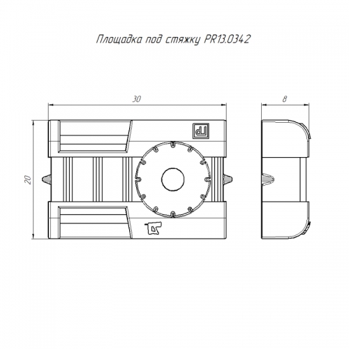 Площадка под стяжку для прямого монтажа черн. (уп.100шт) Промрукав PR13.0342 PR13.0342