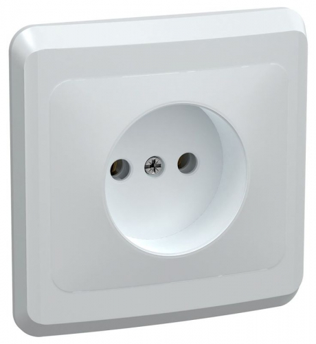 Розетка 1-м СП Вега РС10-2-ВБ 10А IP20 без заземл. без защ. шторок бел. IEK ERV10-K01-10-DM ERV10-K01-10-DM