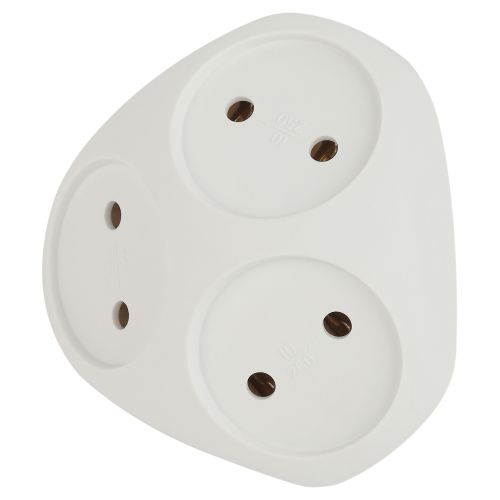 Разветвитель 3-м без заземл. 10А IP20 SPx-3-W бел. Эра Б0053481 Б0053481