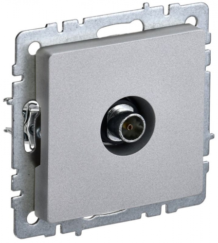 Розетка телевизионная оконечная TV СП Brite РТВ11-0-БрА алюм. IEK BR-A10-O-K47 BR-A10-O-K47