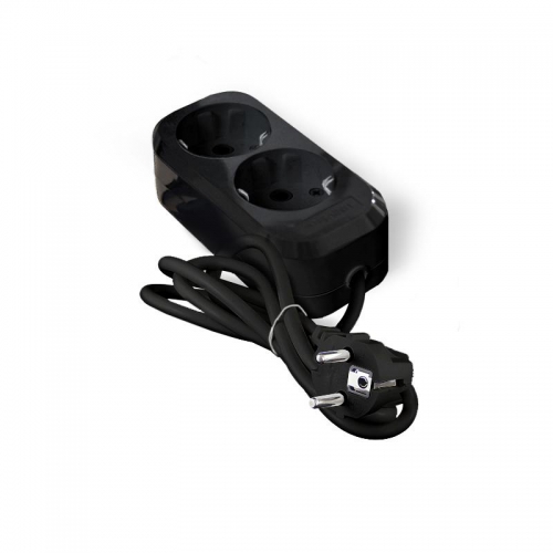 Удлинитель 2х2м с заземл. 16А IP20 Е-302 ПВС 3х1 АБС-пластик черн. UNIVersal 2175 2175