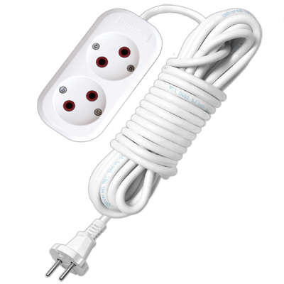 Удлинитель 2х2м без заземл. 6А IP20 У6-011М ПВС 2х0.75 UNIVersal 011М-02 011М-02