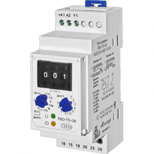 Реле времени РВО-П3-08 УХЛ4 24-240В AC/DC Меандр A8302-16930753 A8302-16930753
