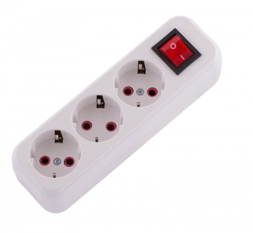 Колодка удлинителя 3-м с заземл. Lila с выкл. LEZARD 720-0300-302 720-0300-302