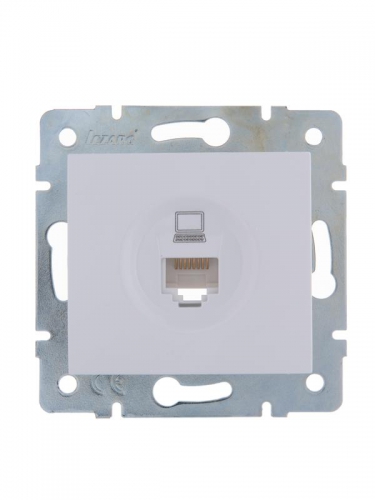 Механизм розетки компьютерной 1-м СП Karina RJ45 бел. LEZARD 707-0288-139 707-0288-139
