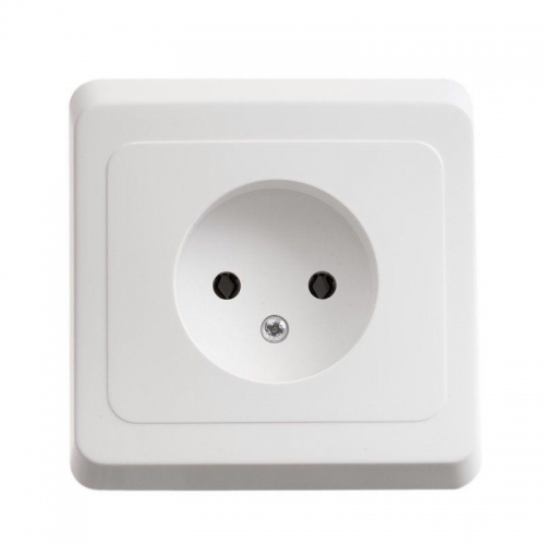 Розетка 1-м СП Этюд 16А IP20 250В без заземл. без защ. шторок бел. SE PC16-001B PC16-001B
