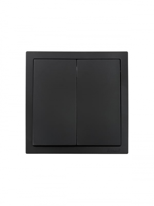 Выключатель 2-кл СП ZIMA IP20 10А безвинт. зажим черн. бархат LEZARD 704-4288-101QC 704-4288-101QC