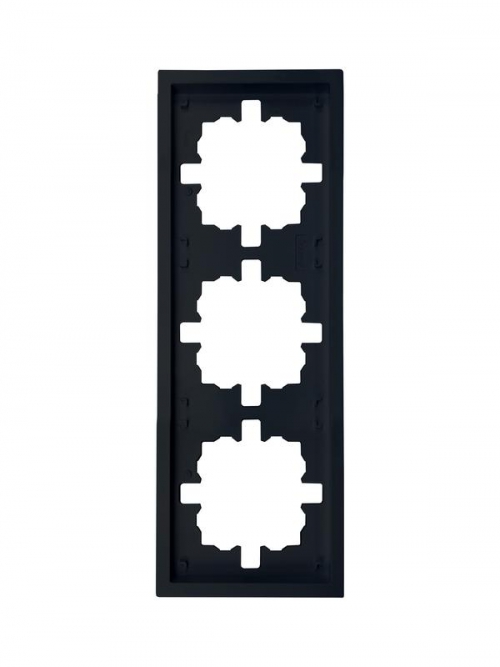 Рамка 3-мест. горизонт. ZIMA черн. бархат LEZARD 704-4200-148 704-4200-148