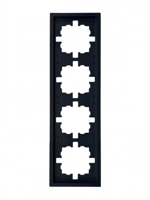 Рамка 4-мест. горизонт. ZIMA черн. бархат LEZARD 704-4200-149 704-4200-149