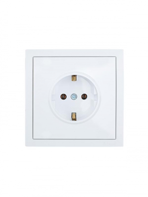 Розетка 1-мест. с/з ПБТ СП ZIMA безвинт. зажим бел. LEZARD 704-0288-122BQC 704-0288-122BQC