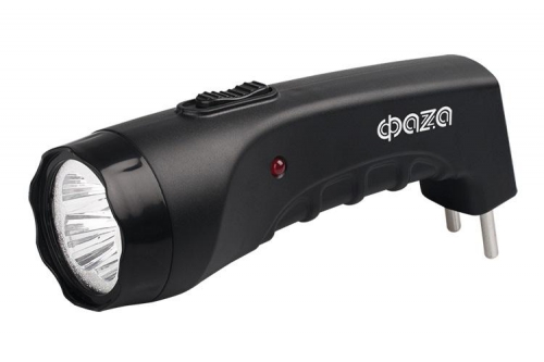 Фонарь аккумуляторный ручной AccuF2-L04-bk 4LED 2 режима: 100проц./25проц. аккум. 0.4А.ч выдвижная вилка индикатор зарядки черн. ФАZА 5000797 13.03.2026