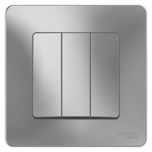 Выключатель 3-кл. СП Blanca 10А IP20 (сх. 1+1+1) 250В алюм. SE BLNVS100503 BLNVS100503