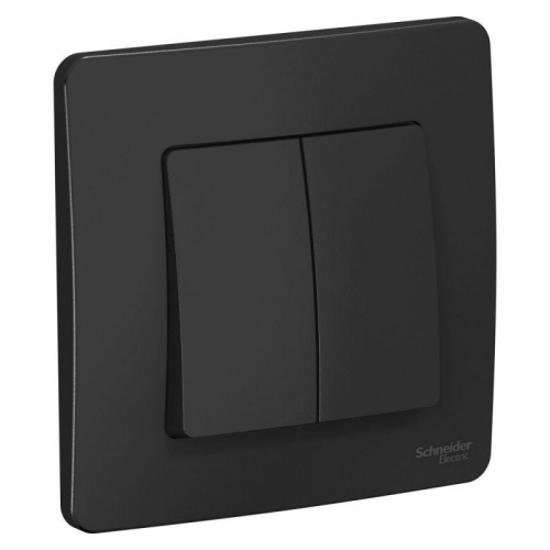 Выключатель 2-кл. СП Blanca 10А IP20 (сх. 5) 250В антрацит SE BLNVS010506 BLNVS010506