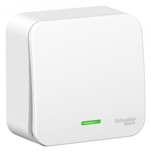 Выключатель 1-кл. ОП Blanca 10А IP20 (сх. 1) 250В с подсветкой с изолир. пластиной бел. SE BLNVA101111 BLNVA101111