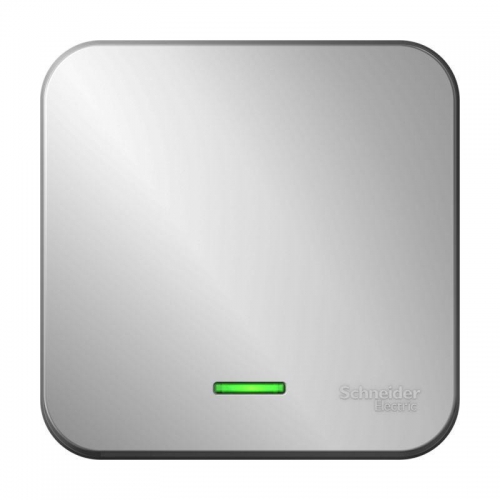 Выключатель 1-кл. ОП Blanca 10А IP20 (сх. 1) 250В с подсветкой с изолир. пластиной алюм. SE BLNVA101113 BLNVA101113