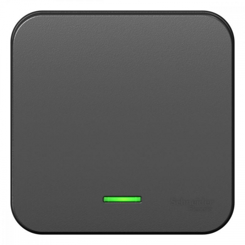 Переключатель проходной 1-кл. ОП Blanca 10А IP20 (сх. 6) 250В с подсветкой с изолир. пластиной антрацит SE BLNVA106116 BLNVA106116