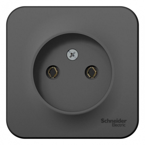 Розетка 1-м ОП Blanca 16А IP20 250В без заземл. без защ. шторок с изолир. пластиной антрацит SE BLNRA000116 BLNRA000116