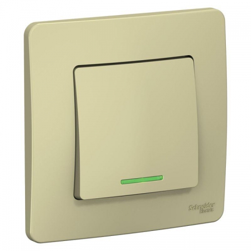 Выключатель 1-кл. СП Blanca 10А IP20 (сх. 1) 250В с подсветкой беж. SE BLNVS010117 BLNVS010117