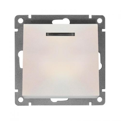 Выключатель 1-кл. СП Афина 10А IP20 с подсветкой механизм жемчуг Universal A0121-OBr A0121-OBr