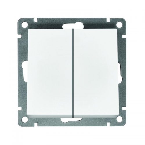 Выключатель 2-кл. СП Афина 10А IP20 механизм бел. Universal A0023 A0023