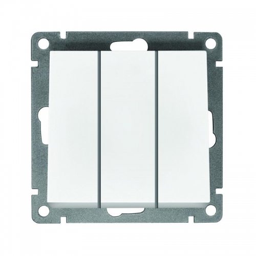 Выключатель 3-кл. СП Афина 10А IP20 механизм бел Universal A0043 A0043