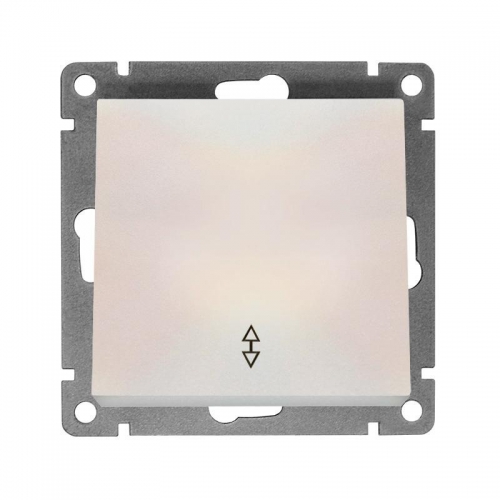 Переключатель проходной 1-кл. СП Афина 10А IP20 механизм жемчуг Universal A0025-OBr A0025-OBr