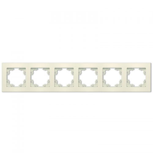 Рамка 6-м Афина универс. сл. кость (ivory) Universal A1043-I A1043-I