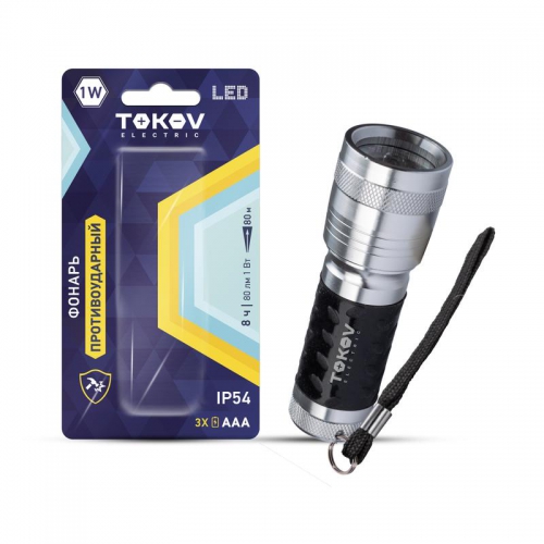 Фонарь ручной на батарейках 3xAAA LED TOKOV ELECTRIC TKE-RF-B-02 TKE-RF-B-02