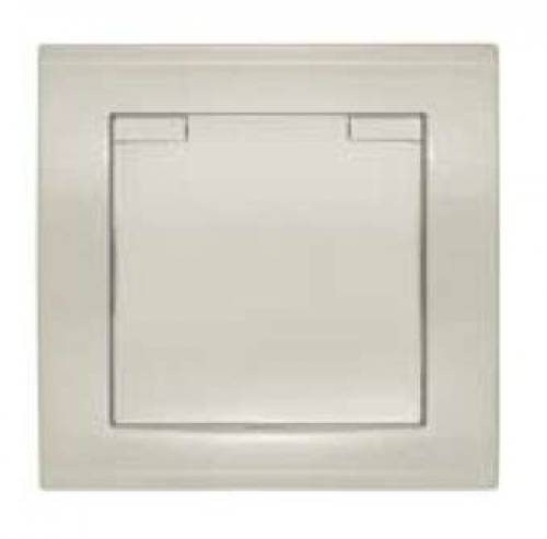 Розетка 1-м СП Бриллиант 16А IP20 с заземл. с крышкой сл. кость UNIVersal 7948868 7948868