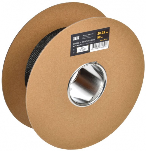 Оплетка кабельная 20-28мм полиэстер (уп.50м) черн. IEK UBS10-PL-2032-050-K02 UBS10-PL-2032-050-K02