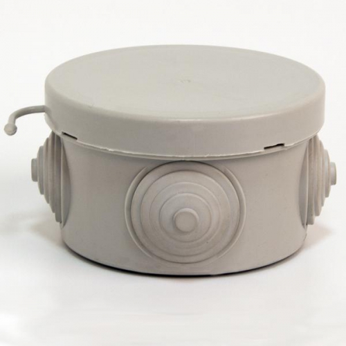 Коробка распределительная ОП 65х40мм 4 каб. вводов IP54 сер. (круг.) TOKOV ELECTRIC TKE-KR-65-40-C06 TKE-KR-65-40-C06