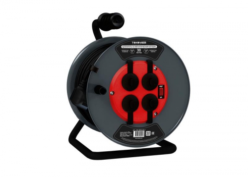 Удлинитель на метал. катушке 4х30м с заземл.16А IP44 КГ 3х1.5 с выкл. медь TOKOV ELECTRIC TKP-SK30-315-Z-KG TKP-SK30-315-Z-KG