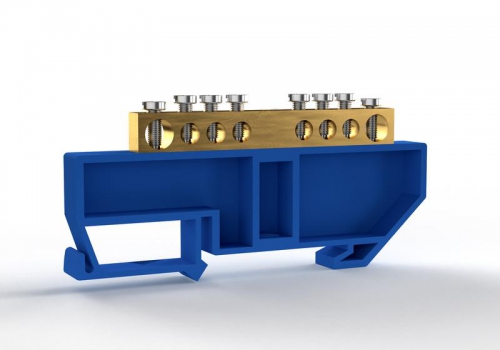 Шина нулевая на DIN-изоляторе 6х9мм 8 отвер. латунь TOKOV ELECTRIC TKE-BCB-69-8-DIN/N TKE-BCB-69-8-DIN/N