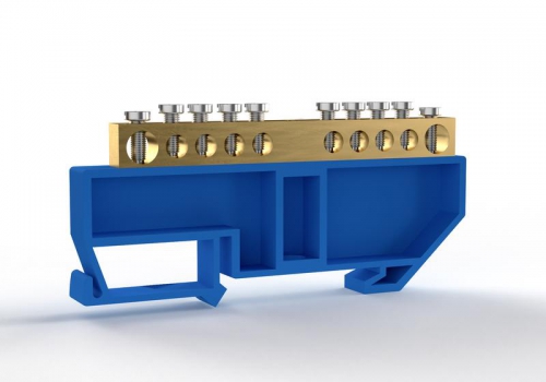 Шина нулевая на DIN-изоляторе 6х9мм 10 отвер. латунь TOKOV ELECTRIC TKE-BCB-69-10-DIN/N TKE-BCB-69-10-DIN/N