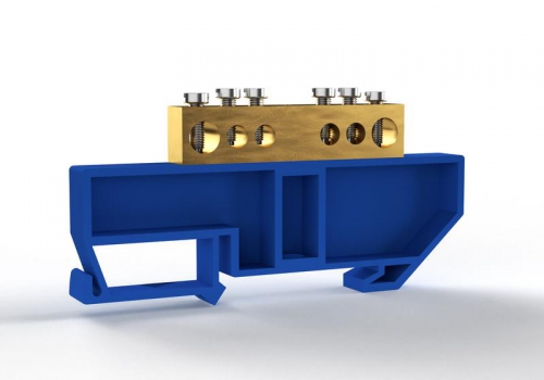 Шина нулевая на DIN-изоляторе 8х12мм 6 отвер. латунь TOKOV ELECTRIC TKE-BCB-812-6-DIN/N TKE-BCB-812-6-DIN/N