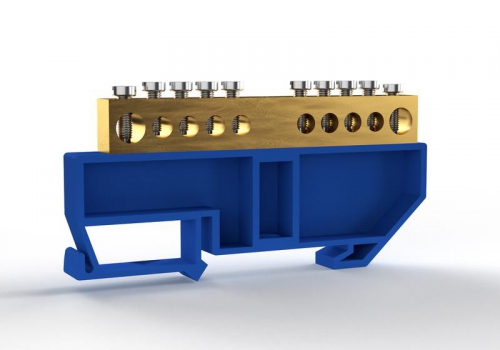 Шина нулевая на DIN-изоляторе 8х12мм 10 отвер. латунь TOKOV ELECTRIC TKE-BCB-812-10-DIN/N TKE-BCB-812-10-DIN/N