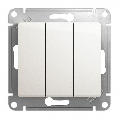 Выключатель 3-кл. СП Glossa 10А IP20 (сх. 3) 10AX механизм перламутр. SE GSL000631 GSL000631