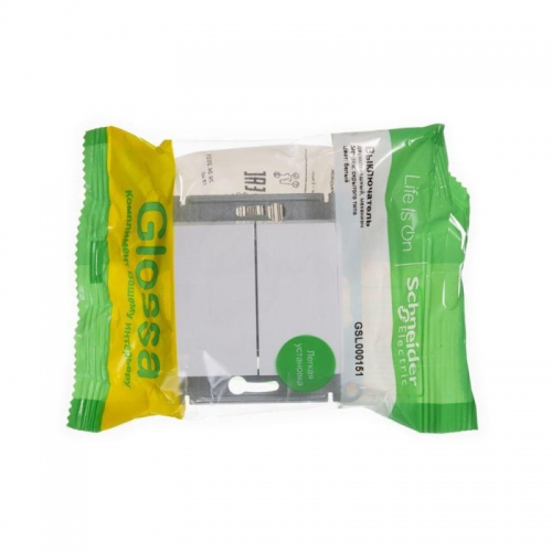 Выключатель 2-кл. СП Glossa 10А IP20 (сх. 5) 10AX механизм бел. SE GSL000151 GSL000151