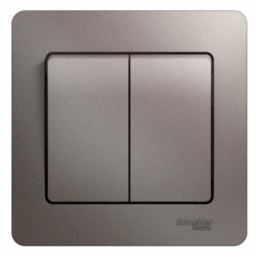 Выключатель 2-кл. СП Glossa 10А IP20 (сх. 5) 10AX в сборе платина SE GSL001252 GSL001252