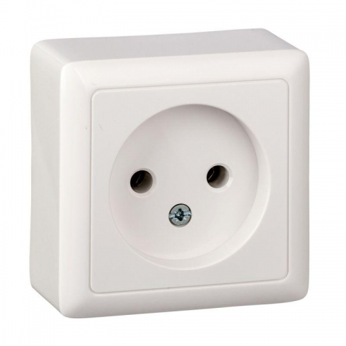 Розетка 1-м ОП Хит 10А IP20 250В без заземл. без защ. шторок бел. SE RA10-131-B RA10-131-B