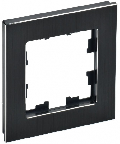 Рамка 1-м BRITE РУ-1-1-БрЧ металл черн. IEK BR-M12-M-K02 BR-M12-M-K02