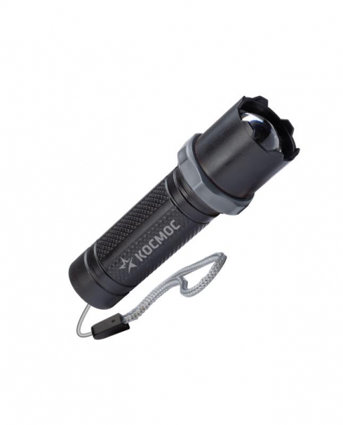 Фонарь аккумуляторный ручной LED 1Вт линза зум аккум. Li-ion 14500 0.45А.ч USB-шнур ABS-пластик КОСМОС KOS117Lit 13.03.2026