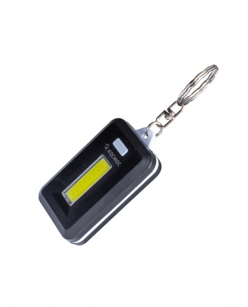 Фонарь брелок 1ВтCOBLED 3xAAA корпус ABS-пластик кольцо для ключей КОСМОС KOC203B KOC203B