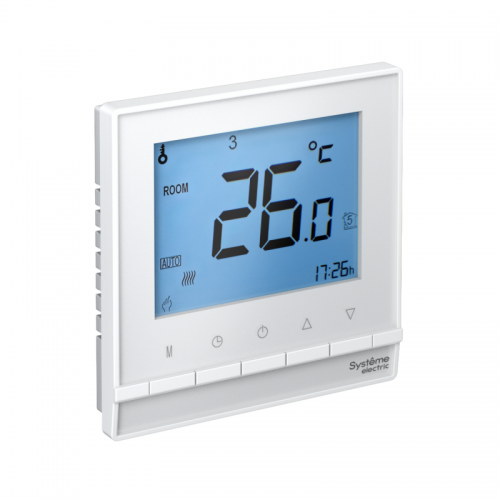 Термостат Atlas Design электронный для теплого пола с датчиком +5град.C +35град.C 16А в сборе бел. SchE ATN000138 ATN000138