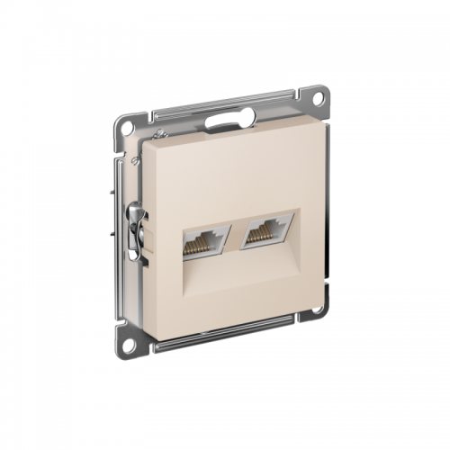 Розетка компьютерная 2-м AtlasDesign RJ45 кат.5E механизм беж. SE ATN000285 ATN000285