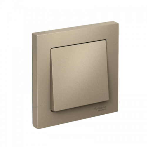 Выключатель 1-кл. СП AtlasDesign 10А IP20 (сх. 1) 10AX в сборе шампань SE ATN000512 ATN000512