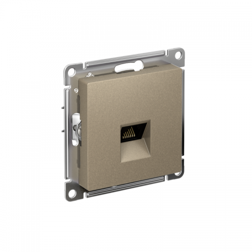 Механизм розетки компьютерной Atlas Design RJ45 шампань SchE ATN000583 ATN000583