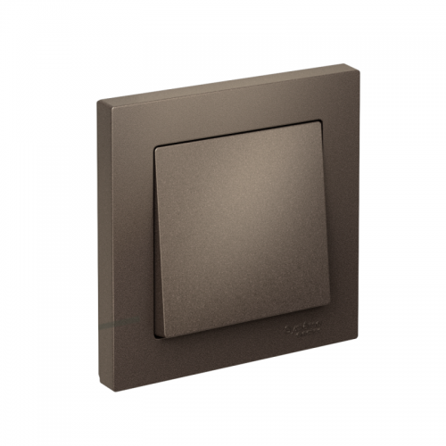 Выключатель 1-кл. СП AtlasDesign 10А IP20 (сх. 1) 10AX в сборе мокко SchE ATN000612 ATN000612