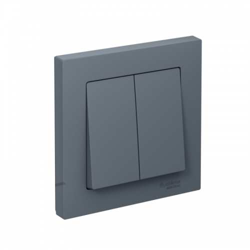 Выключатель 2-кл. СП AtlasDesign 10А IP20 (сх. 5) 10AX в сборе грифель SchE ATN000752 ATN000752